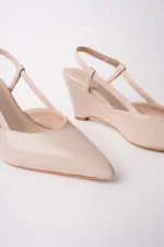 Chaussures à plateforme pour femmes Muggo MARBELLA à bout pointu et talon ouvert