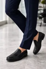 Muggo WILLS Genuine Leather Laceless Men's Casual Classic Loafer Shoes