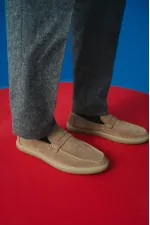 Muggo DENZEL Chaussures pour hommes classiques, confortables et orthopédiques, sans lacets, en cuir véritable, garanties pour tous les jours