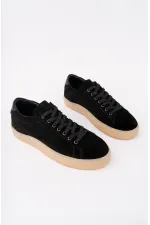 Chaussures de sport décontractées Muggo MIDWAY à lacets en cuir véritable pour hommes