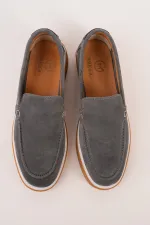 Muggo COVENT Genuine Suede Leather Laceless Men's Casual Loafer Shoes