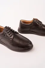 Chaussures décontractées classiques pour hommes Muggo DASH en cuir véritable à lacets et semelle épaisse