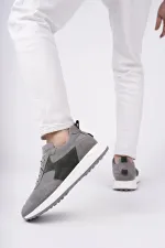 Chaussures de sport décontractées pour hommes Muggo SVENSON, à lacets et semelle épaisse, en cuir véritable.