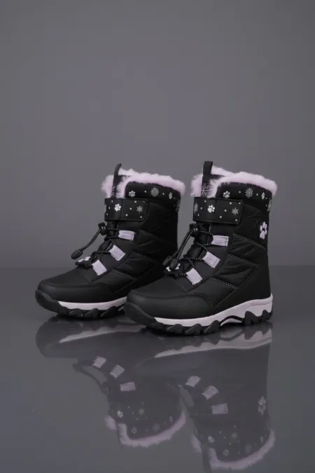 Bottes pour filles Muggo RAGYER à lacets et velcro, doublées de fourrure