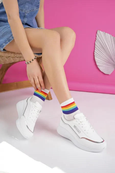 Chaussures de sport orthopédiques décontractées à lacets pour femmes Muggo Happy Guaranteed, élégantes et confortables