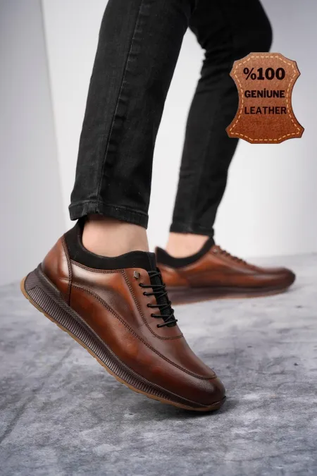 Chaussures orthopédiques confortables et classiques décontractées pour hommes Muggo Fire Guaranteed, en cuir véritable.