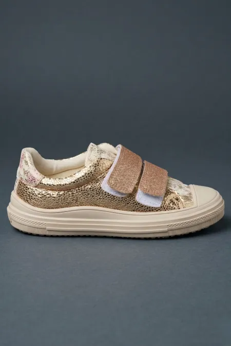 Chaussures de sport décontractées à paillettes et à scratch Muggo ORIELLA pour filles