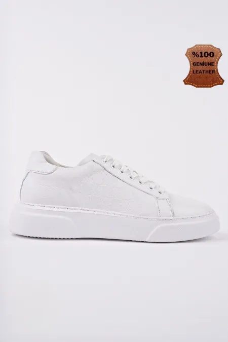 Muggo MORTA Thick Sole Lace-up Genuine Leather Men's Casual Sneaker Sports Shoes Muggo MORTA Thick Sole Lace-up Genuine Leather Men's Casual Sneaker Sports Shoes