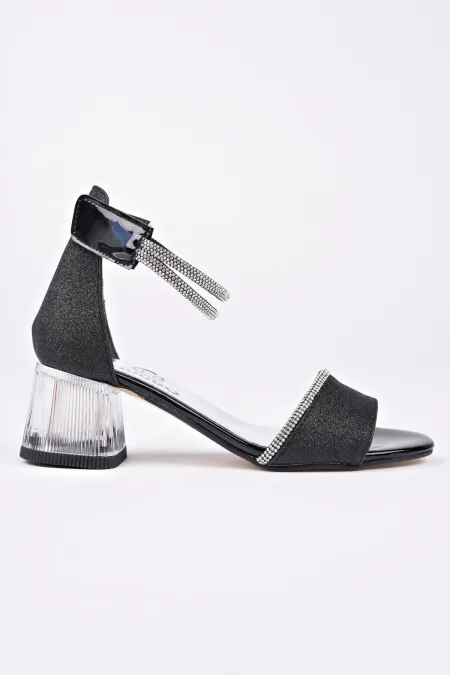 Chaussures à talons courts pailletées à bride cheville pour filles Muggo NOŞA