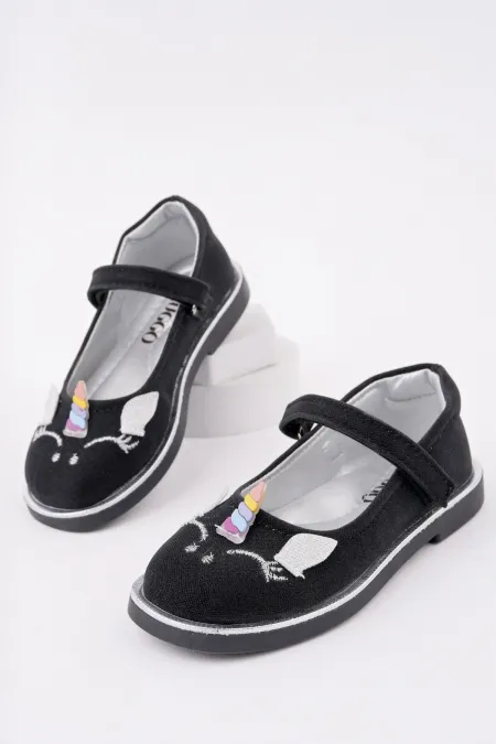 Muggo PATY Cırtlı ve Simli Günlük Kız Çocuk Babet