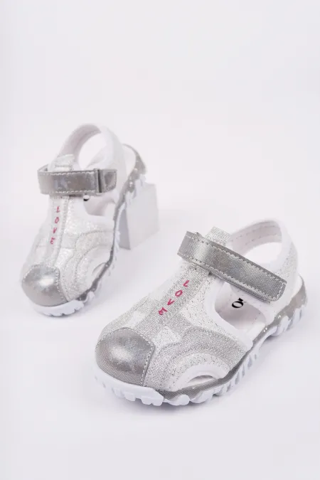 Muggo SLYVESTER Günlük Önü Kapalı Cırtlı Unisex Çocuk Sandalet