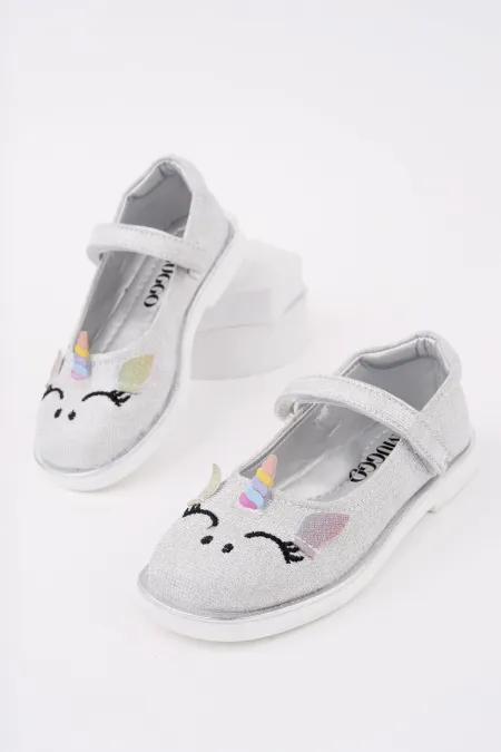 Muggo PATY Cırtlı ve Simli Günlük Kız Çocuk Babet