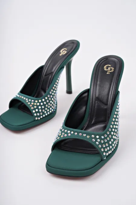 Pantoufles à talons fins et bout rond Muggo PUJA pour femmes