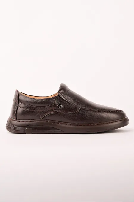 Chaussures décontractées classiques pour hommes Muggo LEGACY en cuir véritable, à enfiler et à semelle confortable