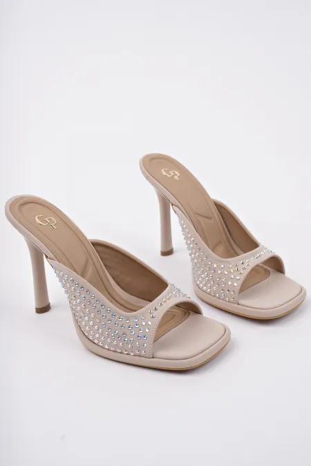 Pantoufles à talons fins et bout rond Muggo PUJA pour femmes