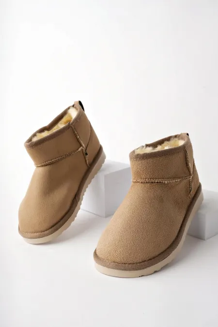 Bottines Muggo SNOW Guaranteed pour enfants, unisexes, à semelle épaisse et doublure en fourrure, idéales au quotidien.