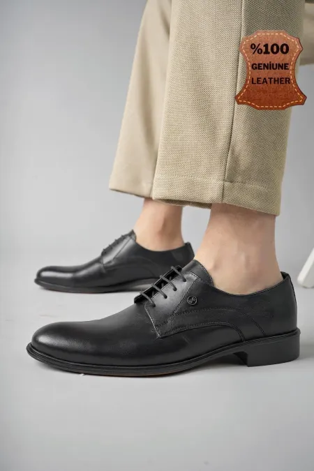 Muggo H0143 Chaussures décontractées classiques pour hommes en cuir véritable, garanties