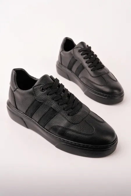 Chaussures de sport décontractées à lacets en cuir véritable Muggo REEDS pour hommes