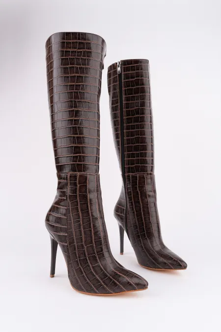 Bottes Muggo ZEST à bout pointu, fermeture éclair et talon fin pour femmes