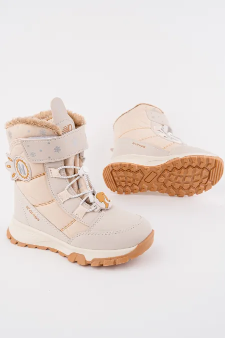 Bottes Muggo Twinkle pour filles, doublées de fourrure, à lacets et fermeture velcro