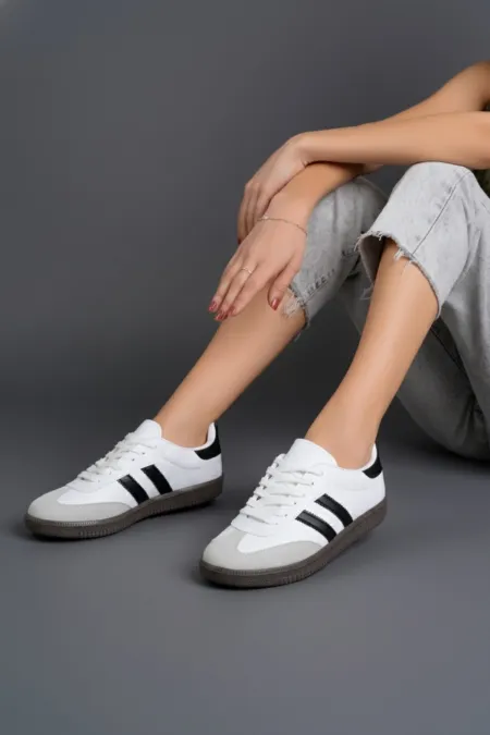 Muggo DORGO Kadın Günlük Bağcıklı Yürüyüş Koşu Sneaker Spor Ayakkabı