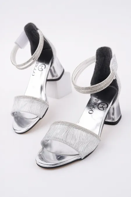 Chaussures à talons courts pailletées à bride cheville pour filles Muggo NOŞA