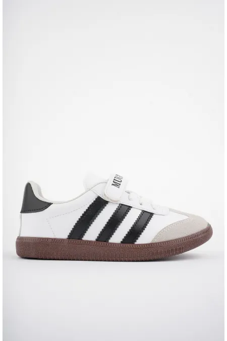 Muggo OLAF Garantili Günlük Ortopedik Bağcıklı Ve Cırtlı Çocuk Sneaker Spor Ayakkabı