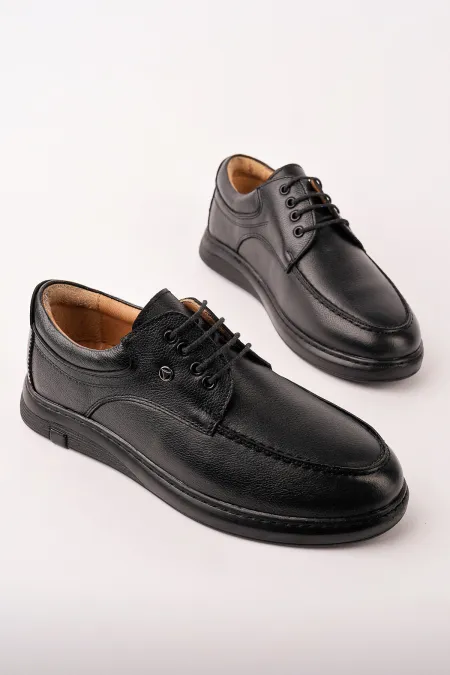 Chaussures décontractées classiques pour hommes Muggo DASH en cuir véritable à lacets et semelle épaisse