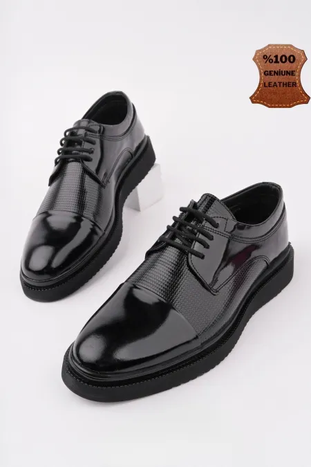 Chaussures décontractées classiques en cuir véritable pour hommes Muggo Marcel, garanties.