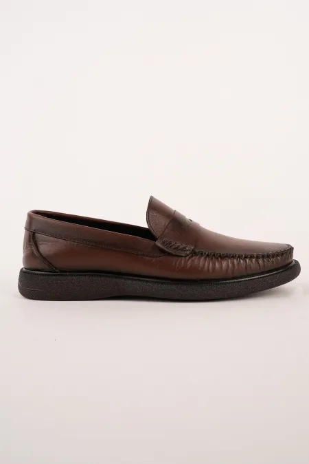 Muggo GENTZ Genuine Leather Comfortable Sole Men's Casual Classic Loafer Shoes