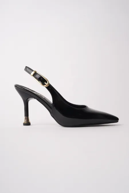 Muggo CHIC Pointed Toe Open Back Women's High Heels