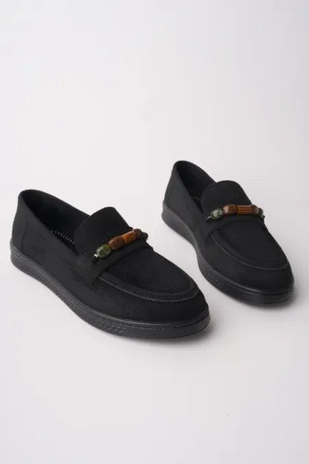 Mocassins décontractés en daim à détails perlés pour femmes Muggo AUREVA