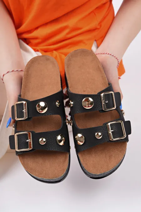 Pantoufles décontractées pour femmes Muggo DENIS à double bride ajustable