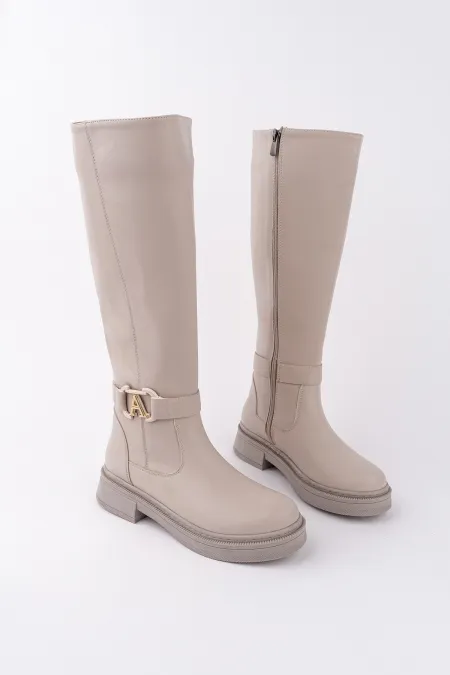 Bottes zippées pour femmes Muggo AVENTRA avec détail de ceinture et de boucle