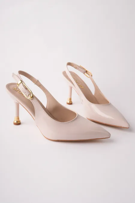 Muggo CHIC Pointed Toe Open Back Women's High Heels