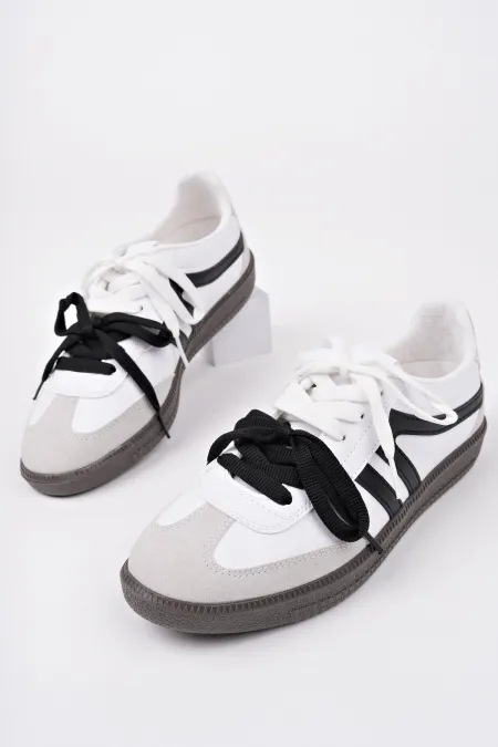 Muggo RETRO Çift Bağcıklı Günlük Kadın Sneaker Spor Ayakkabı