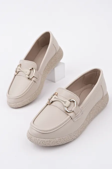 Mocassins décontractés pour femmes Muggo POLARA à semelle épaisse et boucle 