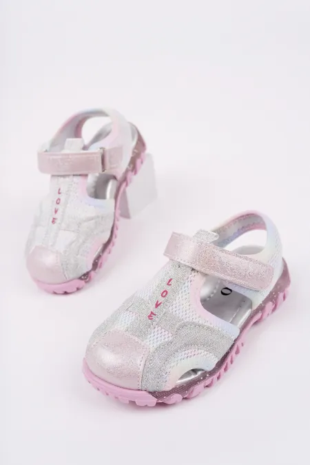 Muggo SLYVESTER Günlük Önü Kapalı Cırtlı Unisex Çocuk Sandalet