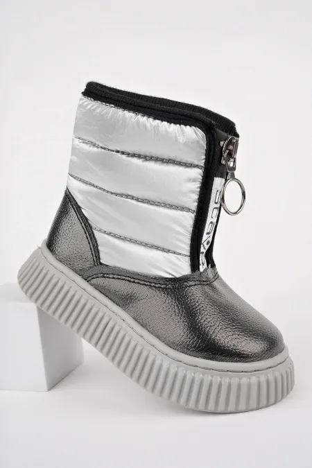 Bottes de pluie et de neige pour bébé Muggo CANDY, confort garanti, avec fermeture éclair avant et doublure en fourrure