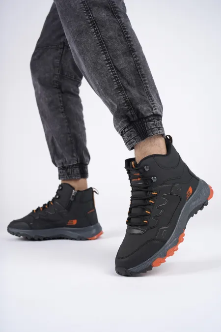 Bottes d'hiver unisexes Muggo Alaska, garanties pour la randonnée en plein air, à lacets et fermeture éclair latérale.