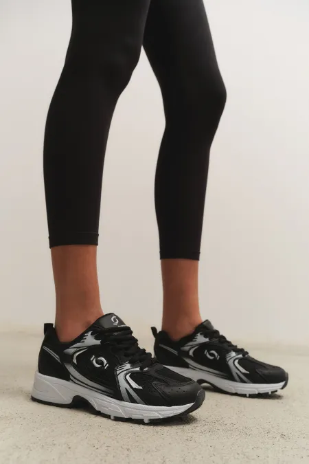 Muggo MOJEH Kadın Ortopedik Günlük Garantili Bağcıklı Yürüyüş Koşu Sneaker Spor Ayakkabı