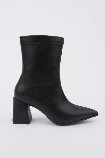 Bottes Muggo CODI à bout pointu, talon épais et fermeture éclair pour femmes