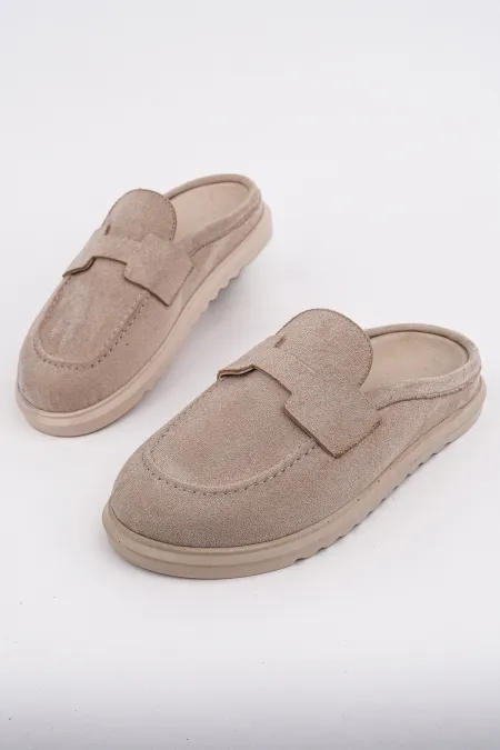 Mocassins Muggo Vintage en cuir suédé, décontractés et confortables, à bout fermé, pour femmes.