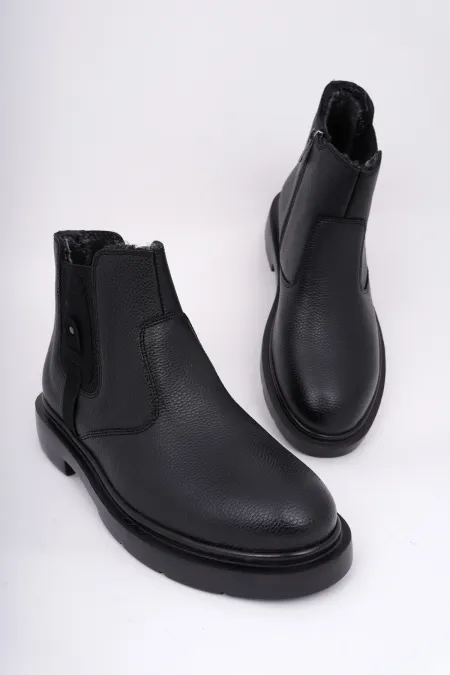 Bottes d'hiver pour homme Muggo GERALT avec fermeture éclair et doublure en fourrure