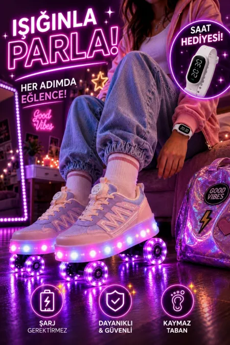 Muggo SKY Kids Light-Up Roller Skate Sneaker Sports Shoes Muggo SKY Kids Light-Up Roller Skate Sneaker Sports Shoes
