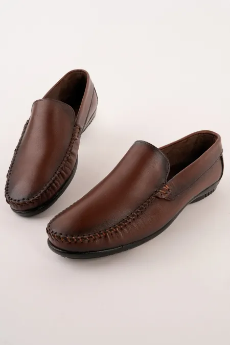 Muggo WILLS Genuine Leather Laceless Men's Casual Classic Loafer Shoes