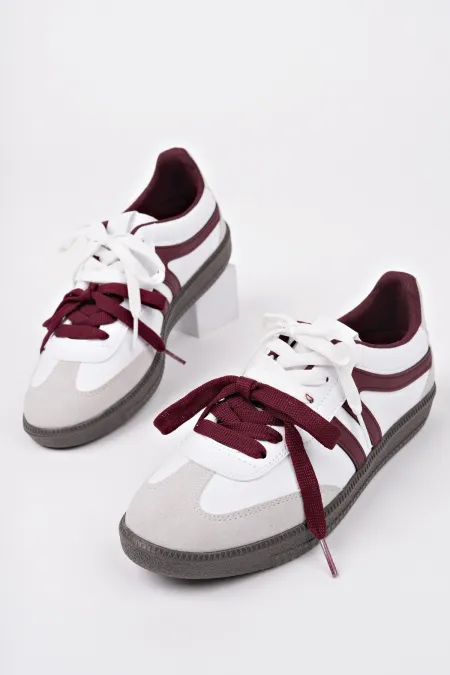 Muggo RETRO Çift Bağcıklı Günlük Kadın Sneaker Spor Ayakkabı