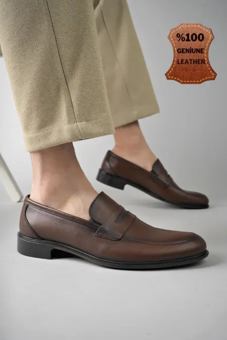 Muggo H0140 Chaussures décontractées classiques pour hommes en cuir véritable, garanties
