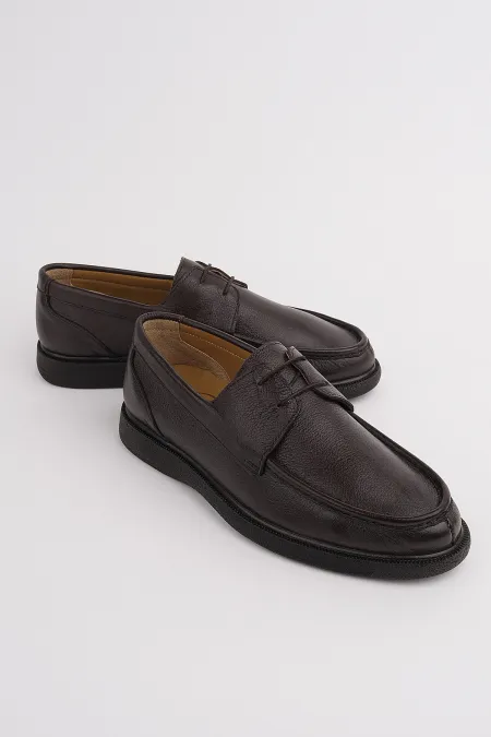 Chaussures décontractées classiques pour hommes Muggo FATHER en cuir véritable, à lacets et semelle confortable