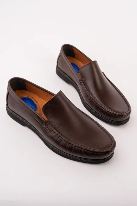 Muggo WINSOR Genuine Leather Laceless Comfortable Sole Men's Casual Classic Loafer Shoes